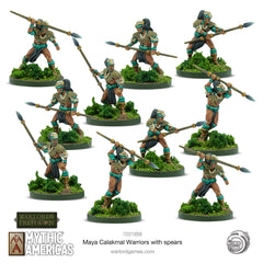 Maya: Calakmal Warriors With Spears